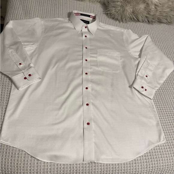 Paul Frederick Non-Iron Cotton Solid Dress Shirt
With Contrast Trim - Picture 3 of 11